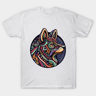 Design head husky tribal style T-Shirt